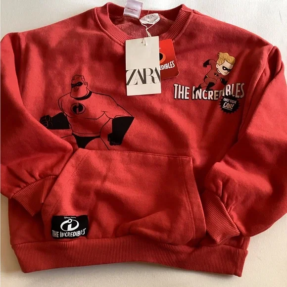 Zara Vibrant Red The Incredibles sweatshirt - Picture 4 of 11